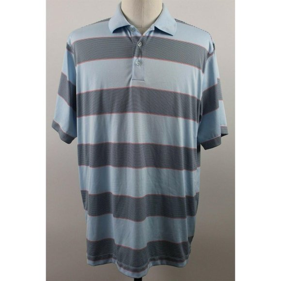 NEW Nike Ultra Stripe S/S Dri-Fit Polo Shirt MENS LARGE - Picture 2 of 5